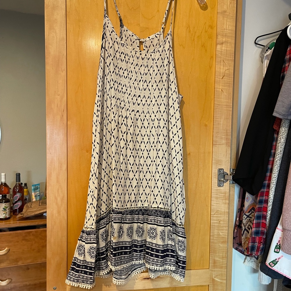 Blue and white Mediterranean sundress